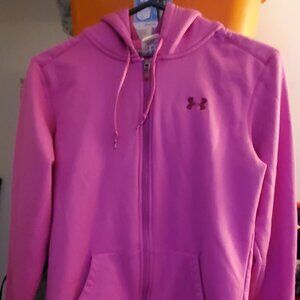 Women's Under Armour Pink Full Zip Hoodie, Large